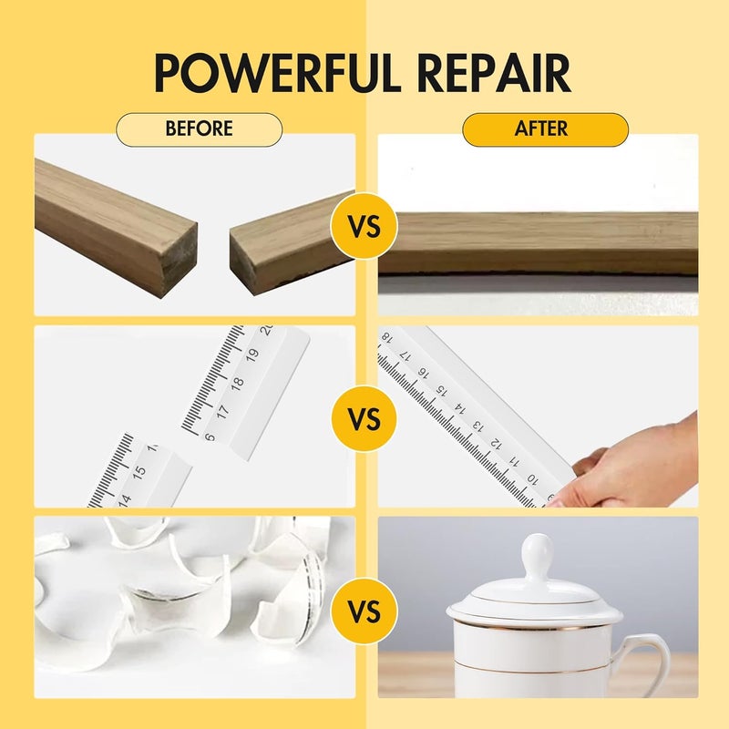 Flinemon Clear Epoxy Glue Syringe Kit, 2 Part 5 Minute Epoxy Glues All Purpose, Fast Curing High Strength Structural Adhesive for Metal, Aluminum, Plastic, Wood Repair, Liquid Welding Glue - Image 3
